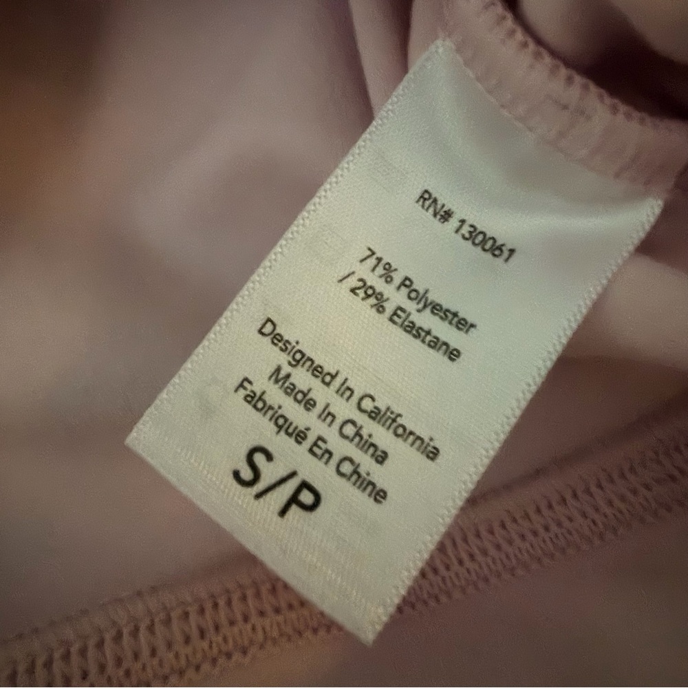 L*Space Active Light Pink Peony Aim High Crop Long Sleeve Athletic Top, Small - Picture 12 of 13